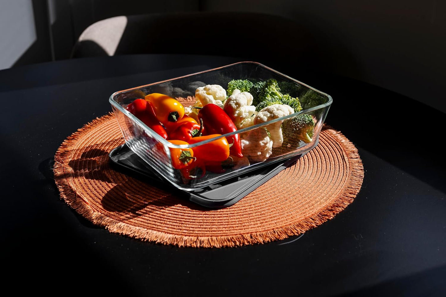 DURA LIVING 4-Piece Glass Food Storage Container (2 Containers + 2 Lids) | 6.55-Cup Rectangular, Leakproof | Microwave, Freezer, Oven & Dishwasher Safe | Ideal for Meal Prep & Pantry Organization