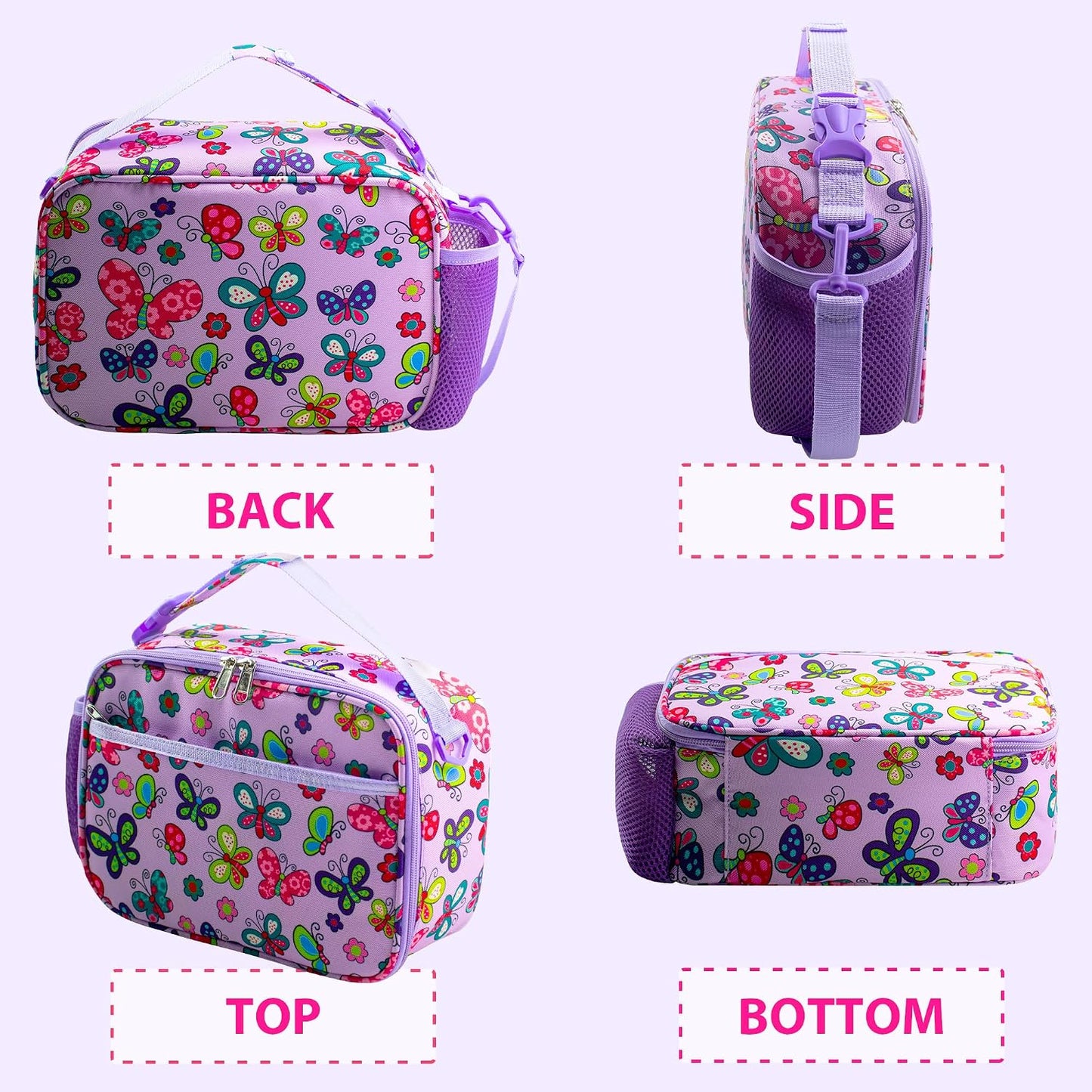 RLGPBON Kids Lunch Bag,Insulated Lunch Box for Girls,Lunch Bag Toddler Teen,School Daycare Cute Travel bags