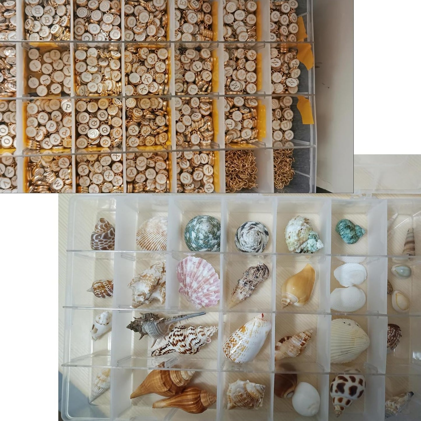 Xiaoyztan Clear Plastic Organizer, 12 Grids with Adjustable Dividers, Jewelry Box Bead Storage Container for Small Parts, Fishing Tackle, DIY Crafts, and Earrings