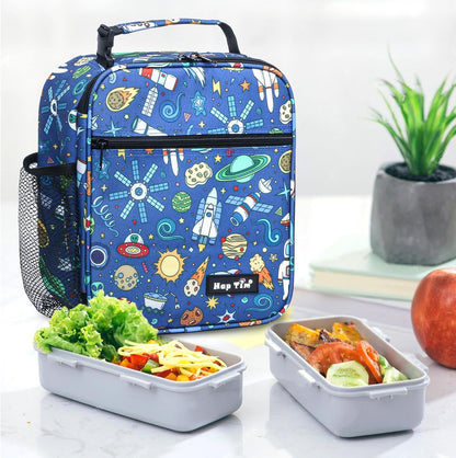 Hap Tim Kids Lunch Box for Girls Boys, Reusable Lunch Bag for Kids, Spacious Lunchbox, Insulated Lunchbag, Purple Unicorn(18654-PP)
