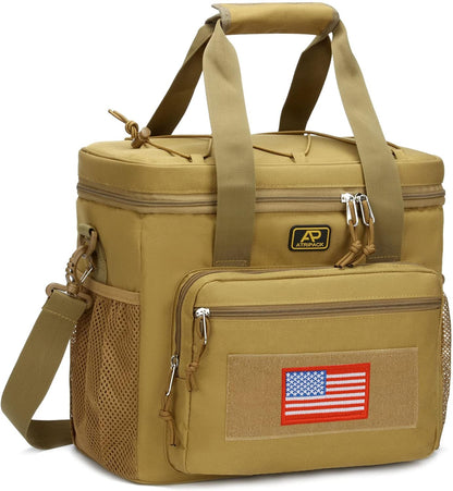 Lunch Box for Men, Tactical Lunch Bag MOLLE Webbing Leakproof Insulated Lunch Cooler Women Adult Meal with Adjustable Shoulder Strap Lunch Pail (Blue)