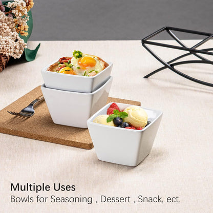 UNICASA Serving Bowls Set, 2 Tier Chip and Dip Bowls with Metal Rack Stand for Fruit, Salad, Candy, Snacks - Ceramic Tiered Appetizer Serving Dishes Food Display Stand for Parties, Kitchen