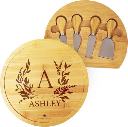 Bamboo Cheese Board and Charcuterie Boards Set & Serving Tray