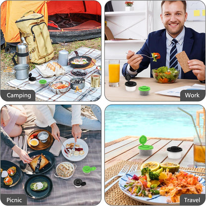 Accmor Salt and Pepper Shakers, Mini Salt Shaker to go Moisture Proof Salt Pepper Shakers Spice Container Dispenser for Camping Picnic Lunch Boxes Travel Kitchen