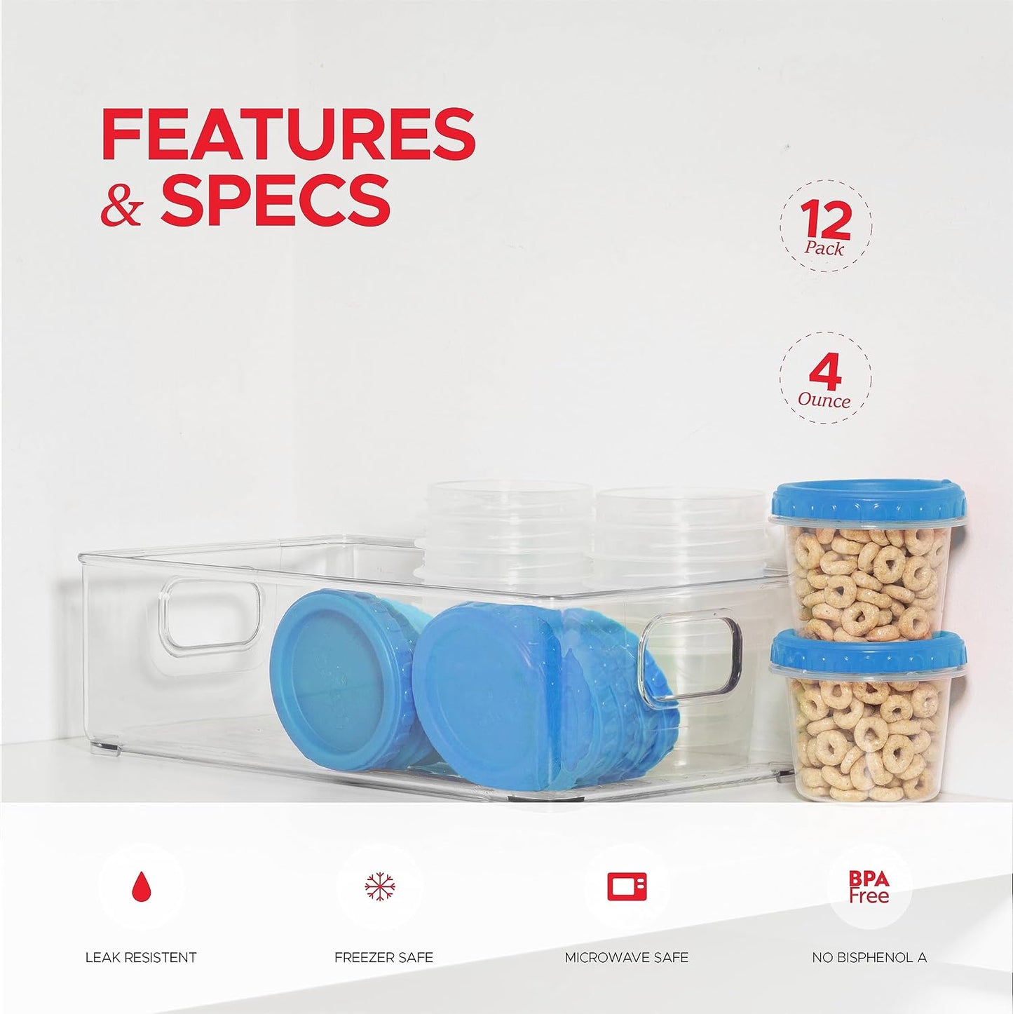 Tafura 10 Pack Leakproof Freezer Containers for Food with Twist Top Lids - 32 Oz BPA Free Reusable Plastic Soup Containers with Screw On Lids - Ideal for Meal Prep, Leftovers & Pantry Organization