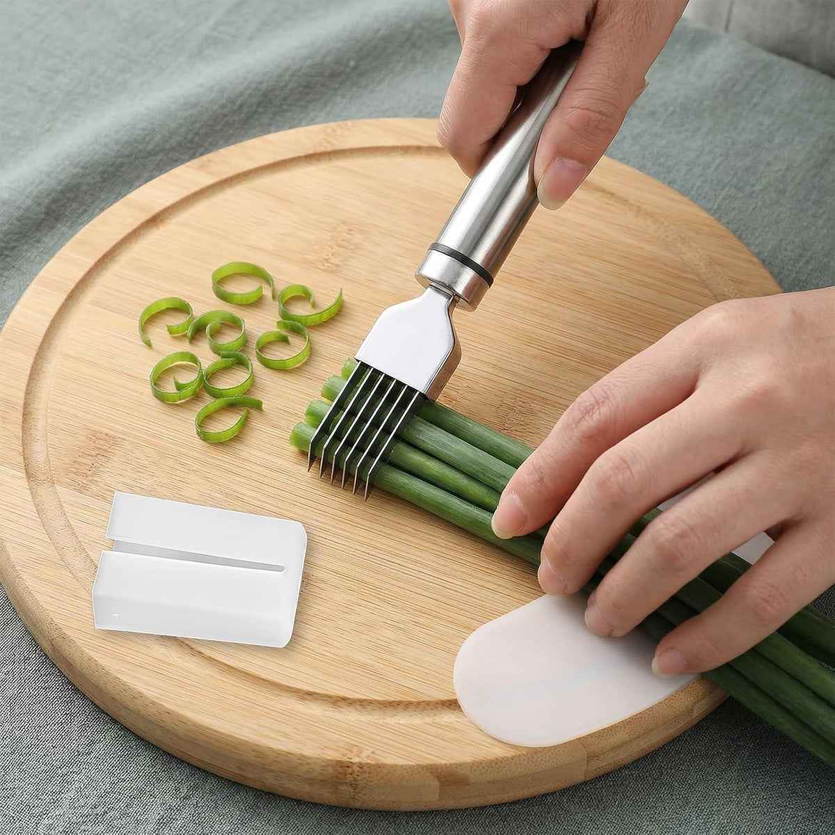 2 Pcs Onion ShredKnife Green Onion Slicer Kitchen Cutter Knife