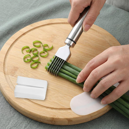 2 Pcs Onion ShredKnife Green Onion Slicer Kitchen Cutter Knife