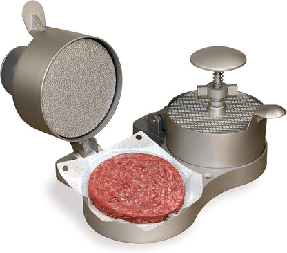 Weston Burger Press, Makes 4 1/2" Diameter Patties for Hamburger, Crab Cakes, Sausage, 1/4lb to 3/4lb, Single, Non-stick Heavy-Duty Cast Aluminum (07-0301)