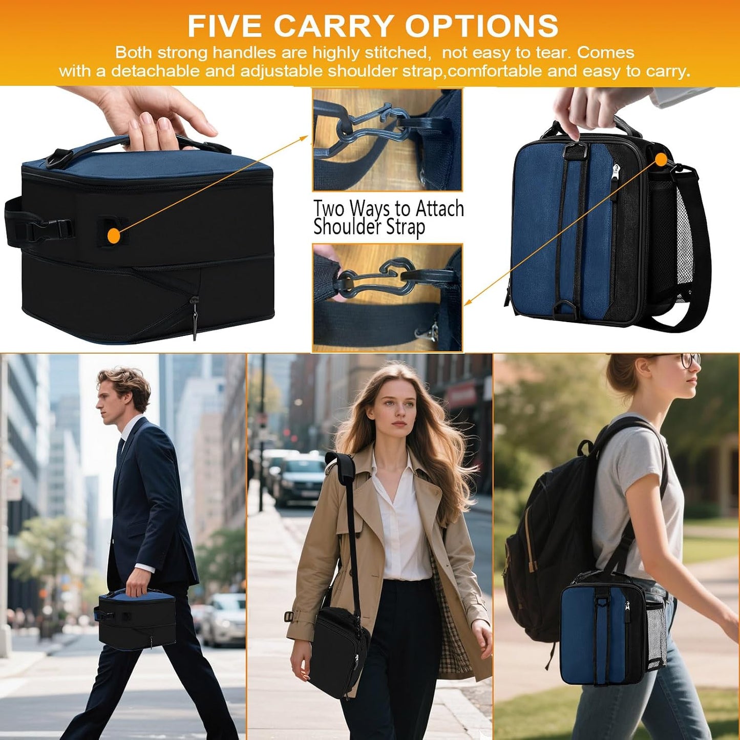 Lunch Box Insulated Lunch bag for Men Teen Kids Boys Adult Portable Stylish Small Lunchbox Special Design for Working Office school Picnic