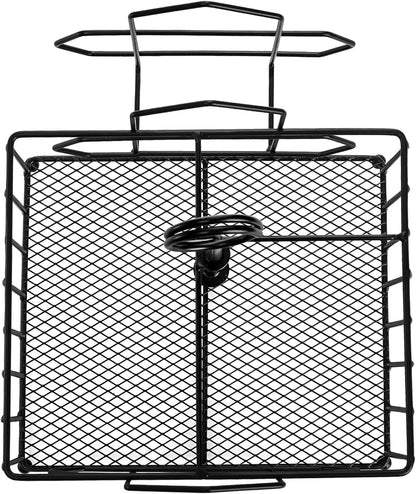 ZOOFOX Metal Napkin Holder with Salt and Pepper Shakers, 2-in-1 Condiment Holder for Table, 4 Compartment Restaurant Wrought Iron Condiment Rack for Party, Camping, Picnic