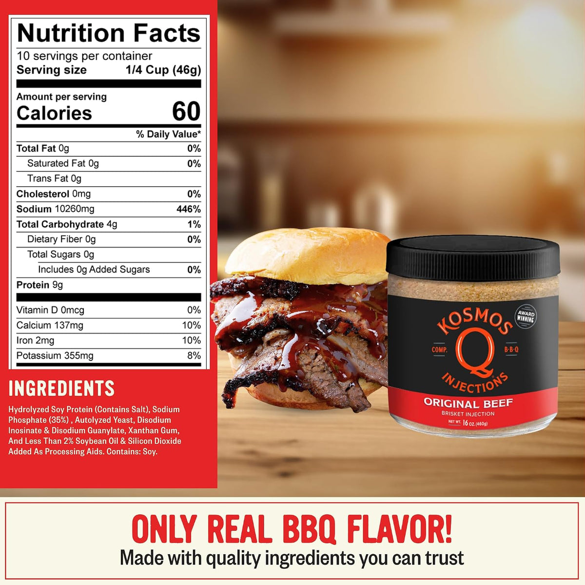 Kosmos Q Original BBQ Pork Injection, Meat Marinade, 16 Oz