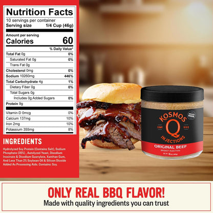 Kosmos Q Original BBQ Pork Injection, Meat Marinade, 16 Oz