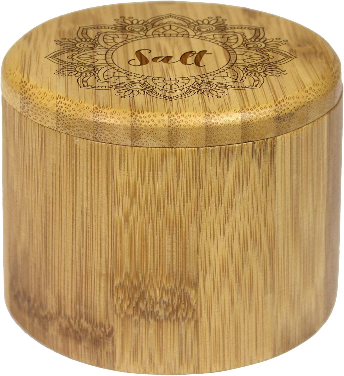 Totally Bamboo Salt Cellar with Swivel Lid, Salt Container for Countertop
