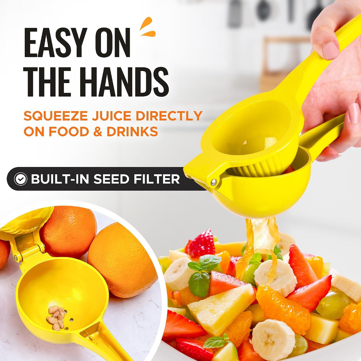 Zulay Kitchen Metal Orange Squeezer