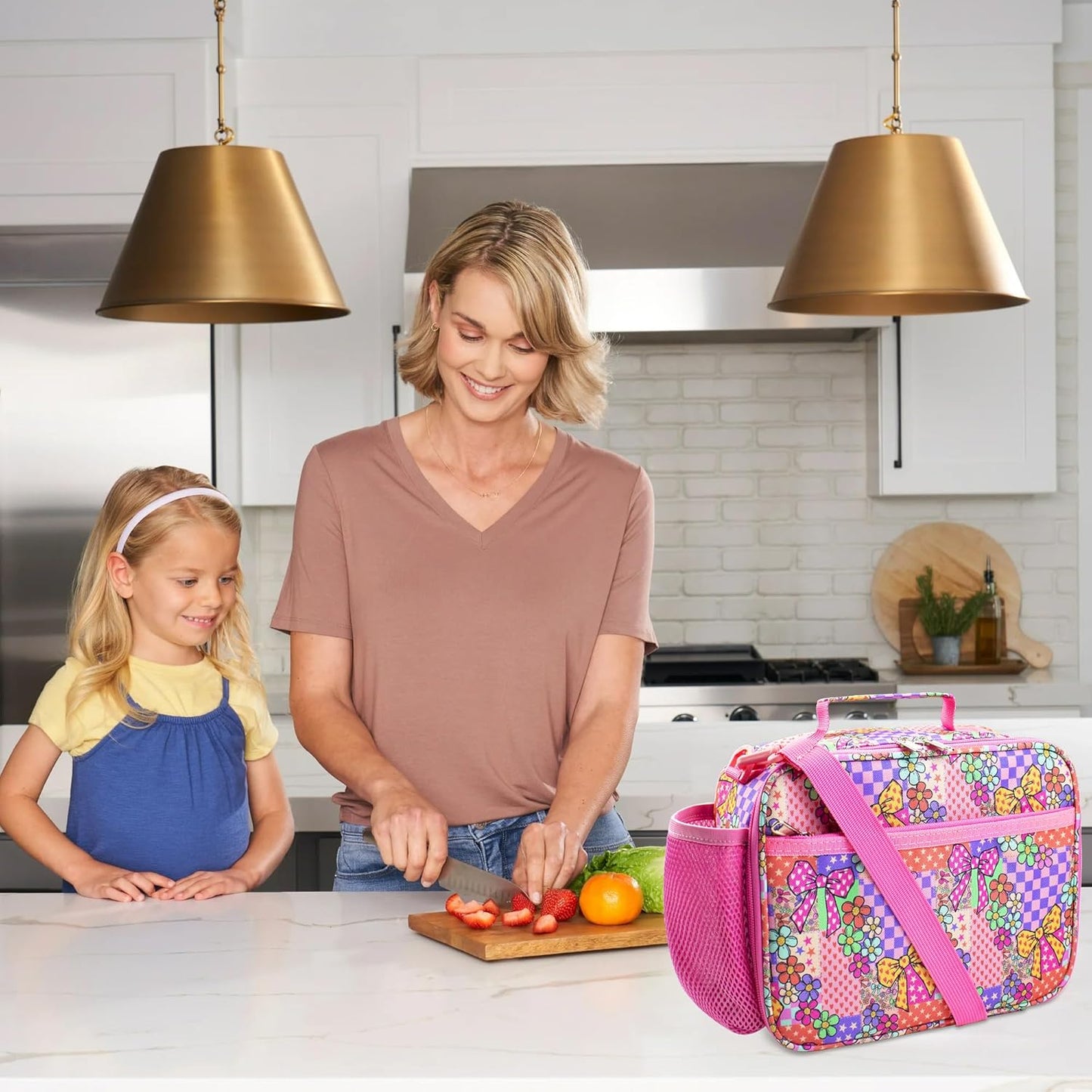 RLGPBON Kids Lunch Bag,Insulated Lunch Box for Girls,Lunch Bag Toddler Teen,School Daycare Cute Travel bags