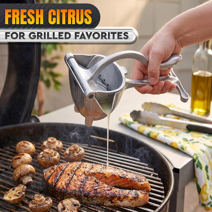 Fold Flat Lemon Squeezer Stainless Steel, Heavy Duty Citrus Juicer