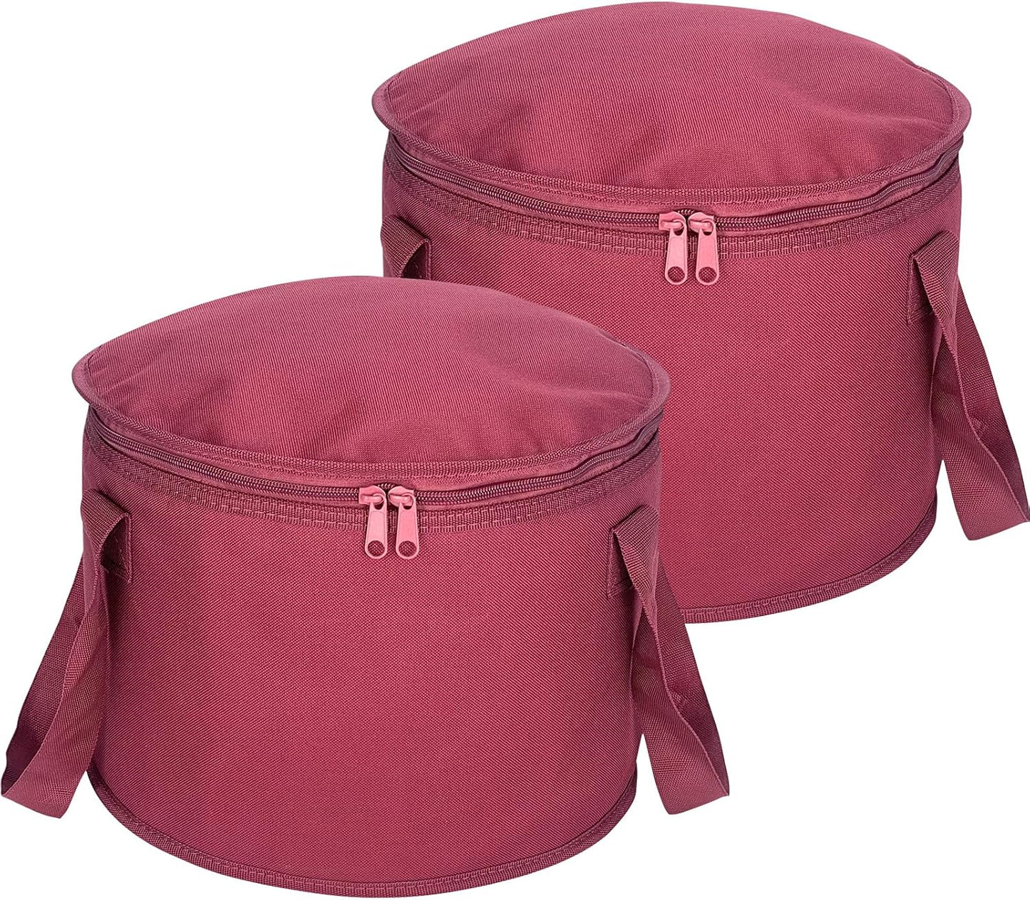 2 Pack Round Casserole Carrier Insulated Bags, Pie Tray, Insulated For Cold, 12.5 In Pie Carriers For Transport (Black)