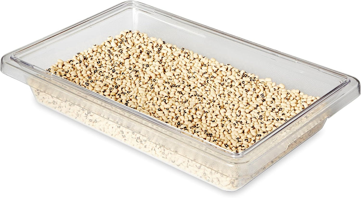 Rubbermaid Commercial Products Polycarbonate Food Storage Box/Tote, 2 Gallon, Clear, for Restaurant/Kitchen/Cafeteria