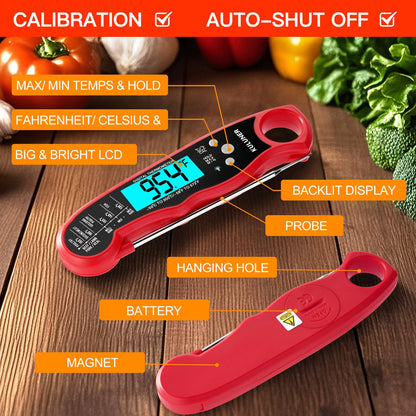 KULUNER Digital Instant Read Meat Thermometer for Cooking, Food,Grill