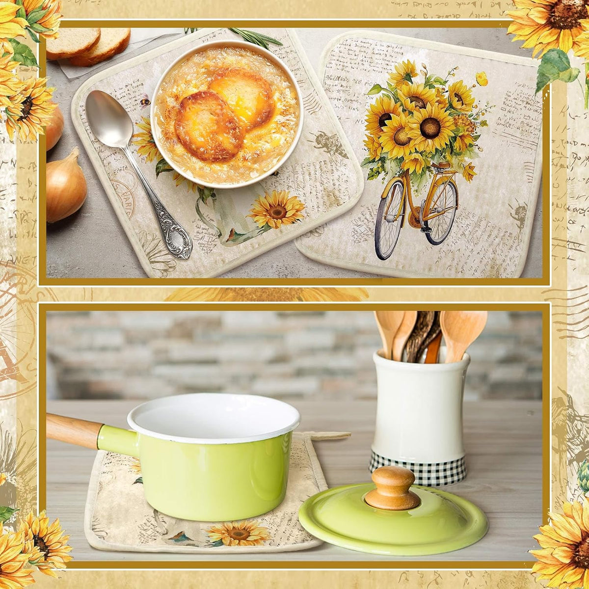 Bencailor 12 Pcs Christmas Wildflower Pot Holders with Pocket