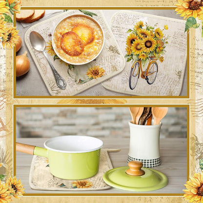 Bencailor 12 Pcs Christmas Wildflower Pot Holders with Pocket