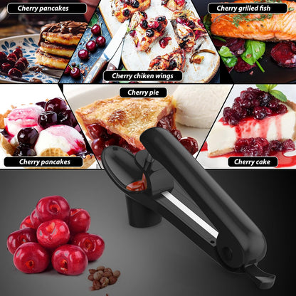 Cherry Pitter - Makmzoon Multi Cherries Corer Stainless Steel Pitter Tool Making Cherry Jam - 7 Cherries