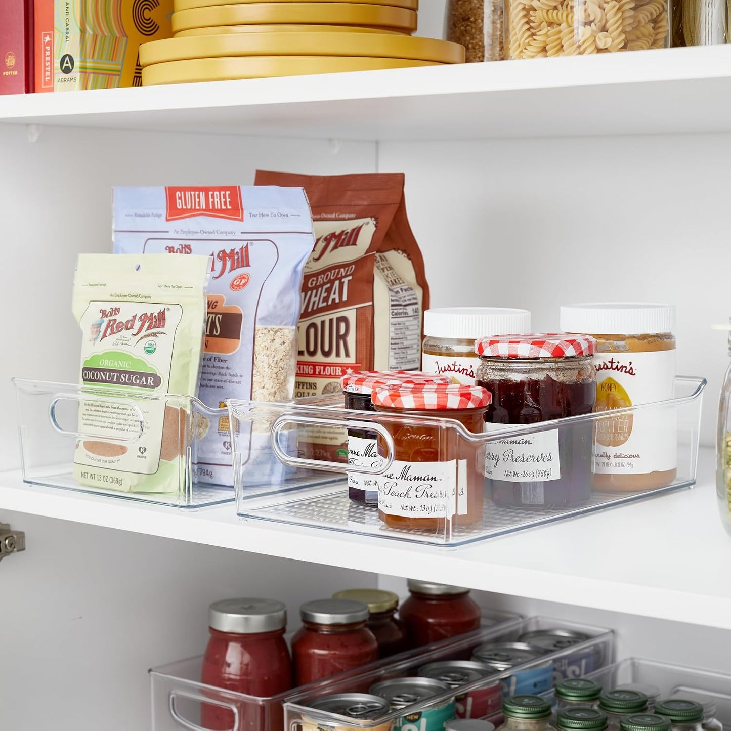 iDesign Stackable Storage Bin with Handles for Pantry or Fridge, Clear, Made in USA