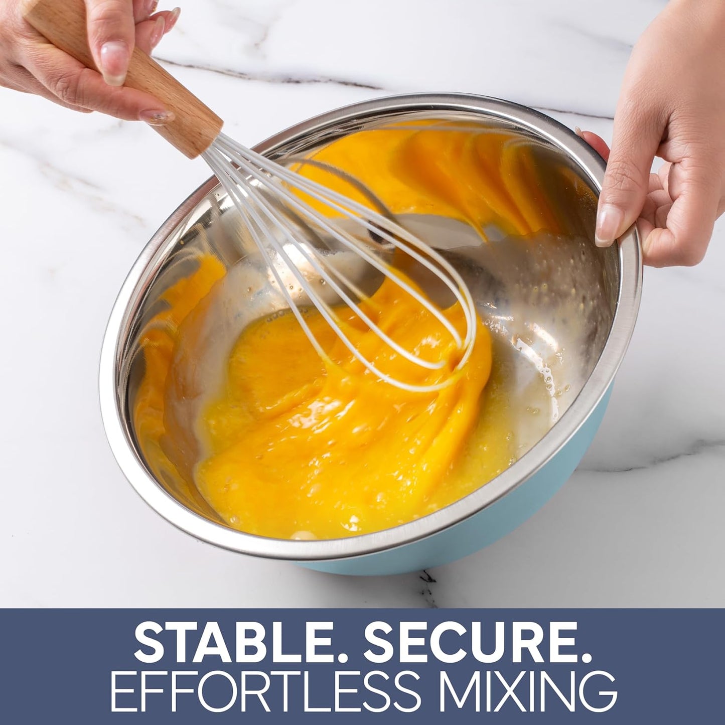 COOK WITH COLOR Stainless Steel Mixing Bowls Set - Nesting Bowls, 6 Pieces, Rose