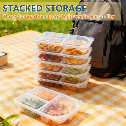 9 OZ Reusable Snack Containers with Lids for Kid & New Snack Containers,Snack Pack Containers ,Small 3 Compartment Condiment Containers,Perfect for Snacks, Condiments, Meals Prep & On-the-Go (20 Sets)
