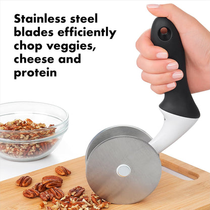 OXO Good Grips Salad Chopper & Bowl, 12.5 x 5.5 x 12.5 inches, White & Good Grips Salad Spinner, Large