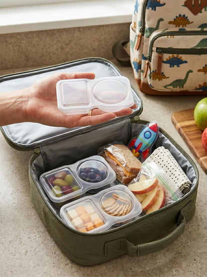 7-in-1 Nesting Soup Containers with Lids, 1 Extra Large (Approx. 1.3 Gallon / 170 oz) + 6 Small (17 oz Each), Leakproof, BPA-Free, Freezer Microwave Dishwasher Safe, Meal Prep Food Storage Set