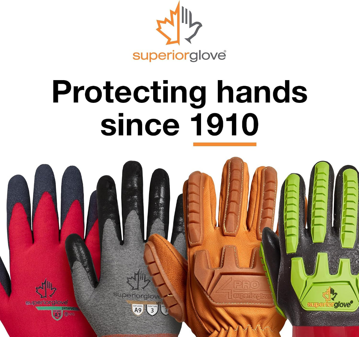 Superior Glove Endura Cut Resistant Leather Work Gloves