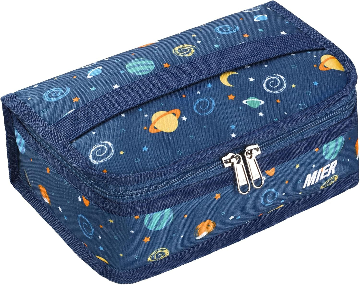 MIER Small Lunch Bag for Kids & Adults Compact Insulated Lunch Box Portable Thermal Mini Cooler for Work School Travel, Bluesteel