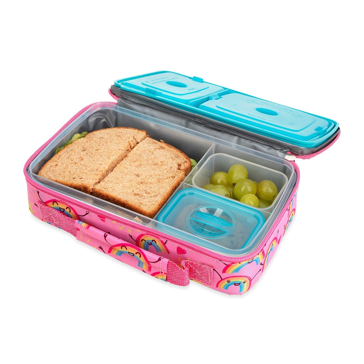 Nuby Lunchbox with Insulated Travel Bag - Bento Lunch Box - 3+ Years - Stars - Back to School Essentials