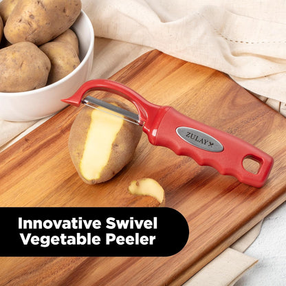 Zulay Kitchen Premium Potato Peeler, Vegetable Peeler for Kitchen, Black