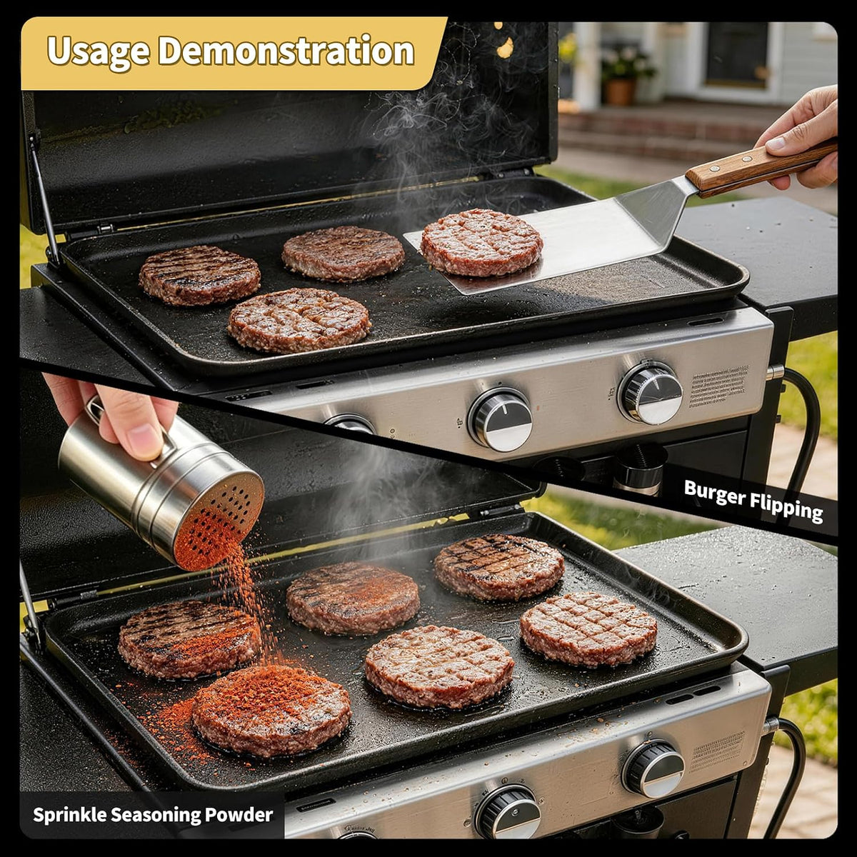 KickFry Hamburger Press Patty Maker - 4.5" Stainless Steel Patty Press Mold