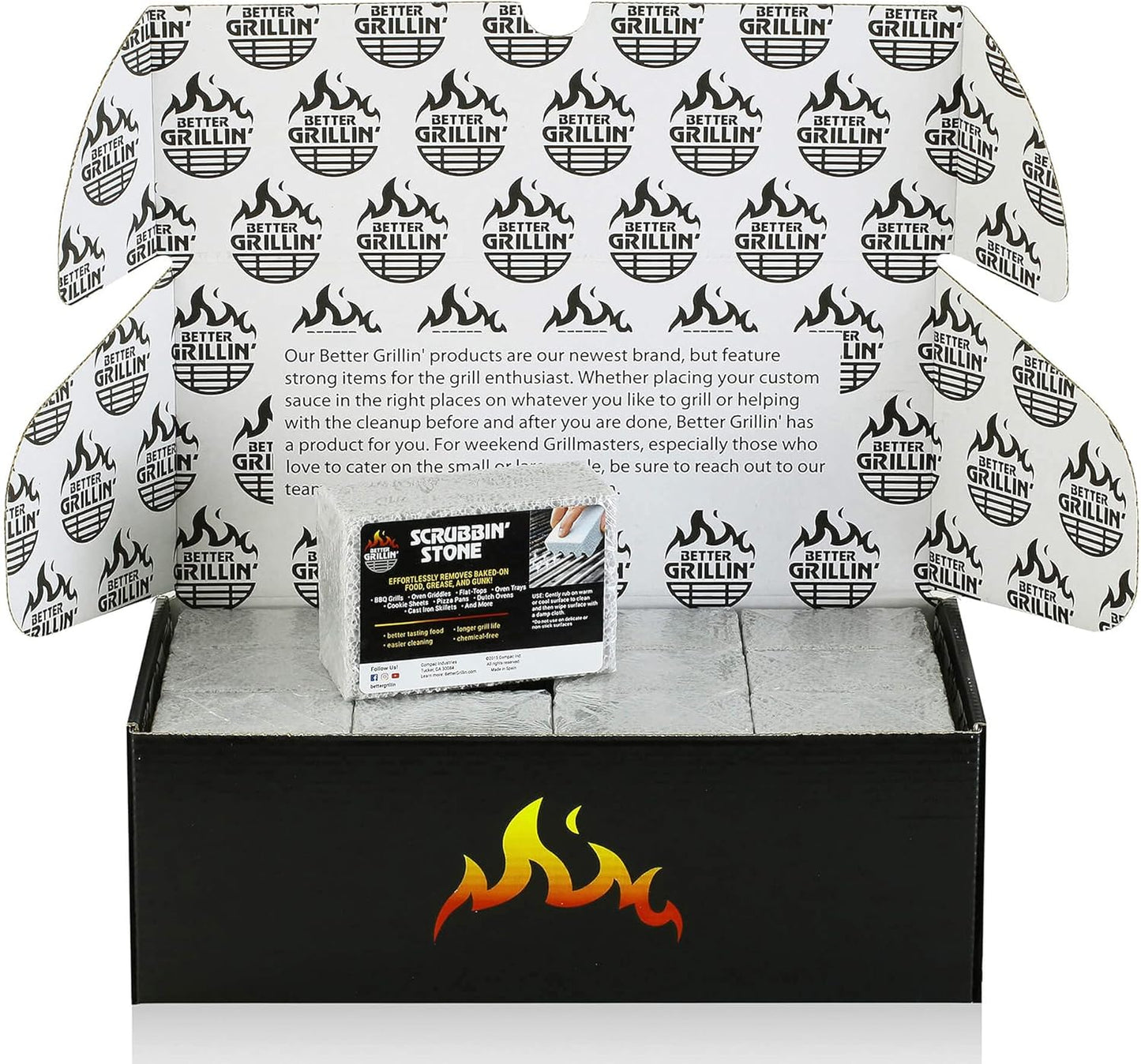 Better Grillin Scrubbin Stone Grill Cleaning Brick Block | Griddle Stone | Grill Stone Cleaning Block | Barbecue Grill Cleaner for BBQ, Griddle, & Racks