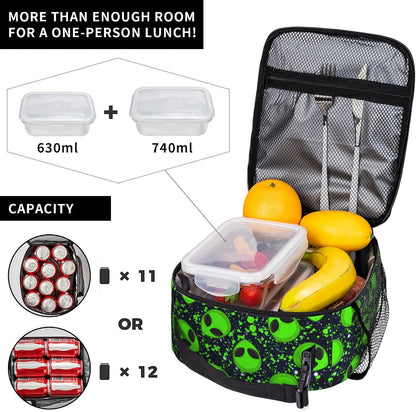 Dinosaur Volcano Insulated Lunch Bag for Women & Men, Reusable Leak-Proof Lunch Box with Cooler Compartment, Lunch Tote for Adults Work Travel Picnic Durable & Washable