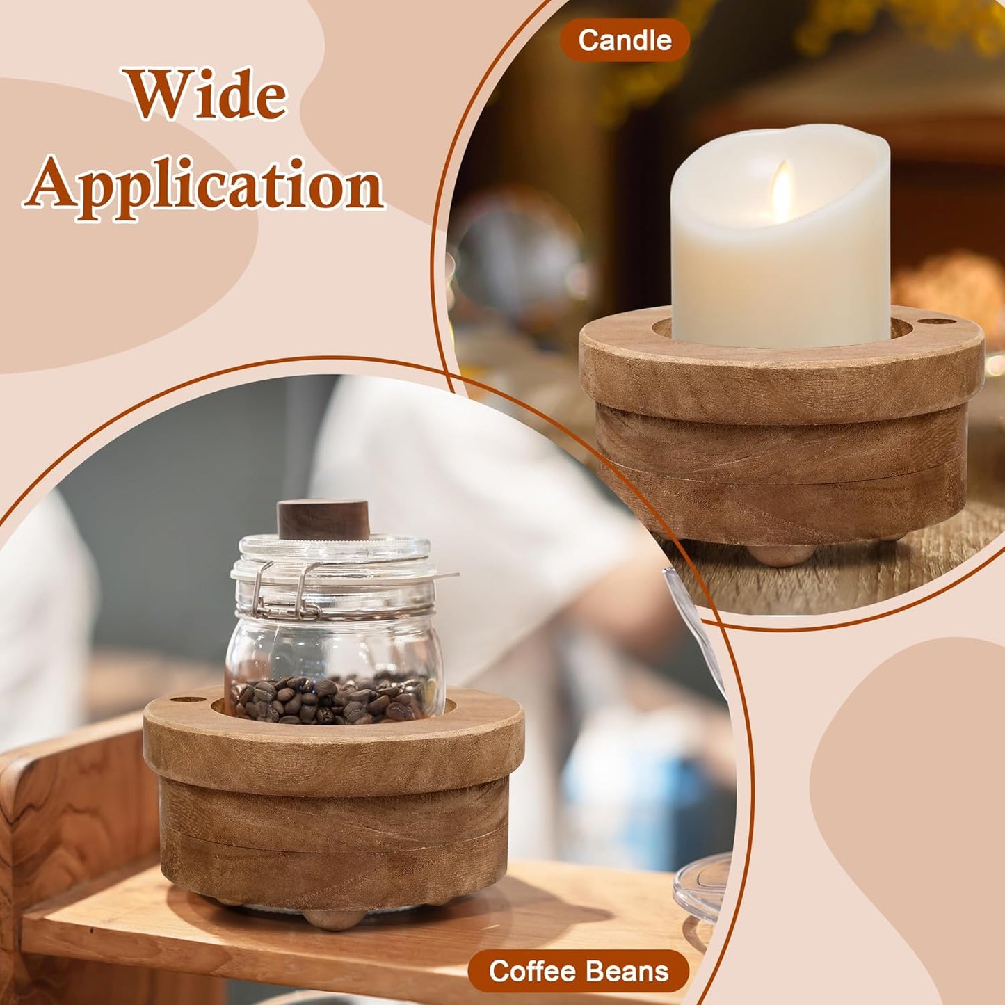 Wooden Cup Holder with Marker Slot, Wood Disposable Party Cup Dispenser for Mark Drink Party Decoration
