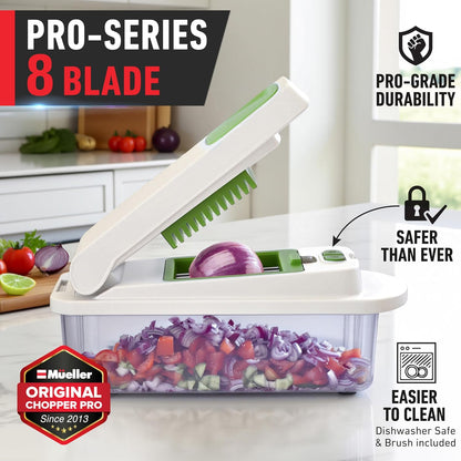 MUELLER HOME Pro-Series 10-in-1 Stainless Steel Multi Vegetable Chopper