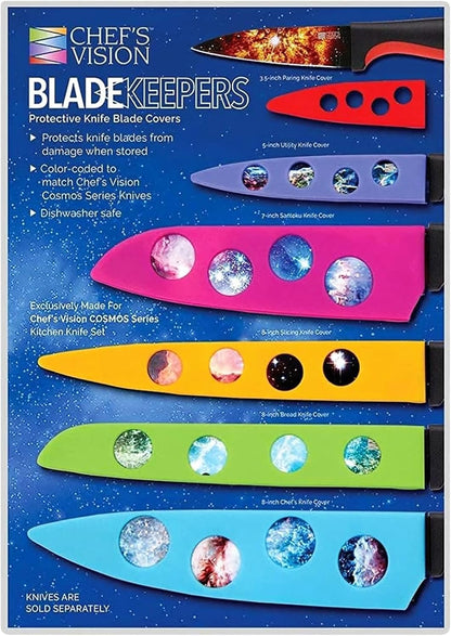CHEF'S VISION Landscape BladeKeepers, 6 Color-Matched Knife Blade Covers