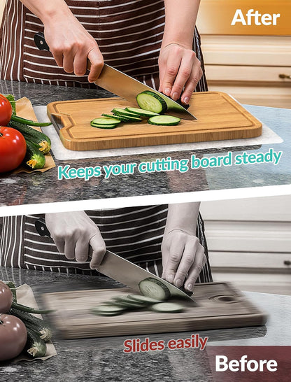 NiHome 2PCS 15.75" x 11.81" Silicone Non-Slip Mat for Cutting Board, Durable Heat-Resistant Kitchen Mat, Silicone Mats for Kitchen Counter, Multi-Purpose Use as Trivet, Coffee or Craft