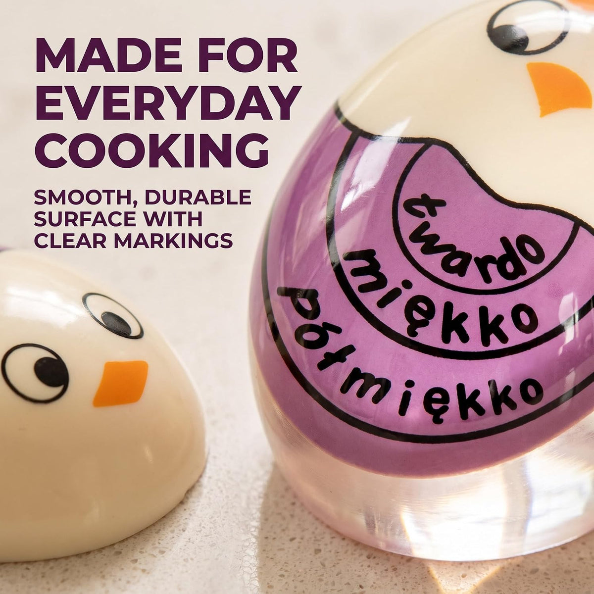 Purple Kitchen Timer Practical Reminder Color Changing Egg Timer Soft Hard Boiled Egg That Changes Color When Eggs are Ready