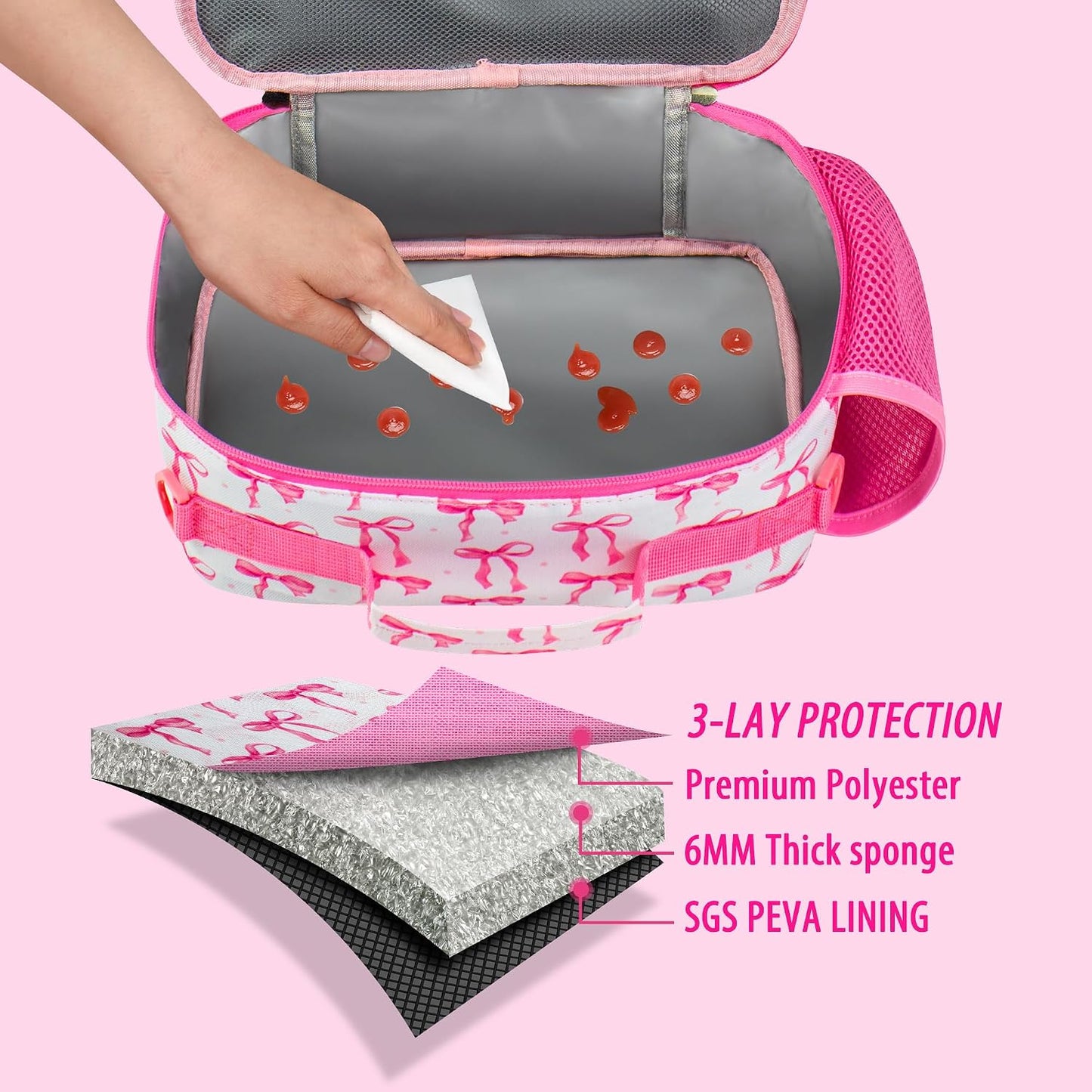 RLGPBON Kids Lunch Bag,Insulated Lunch Box for Girls,Lunch Bag Toddler Teen,School Daycare Cute Travel bags