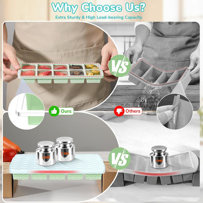 Doasuwish Silicone Freezer Molds for Soup with Lid – 1-Cup Soup Container Style Ice Cube Trays for Freezer, Meal Prep & Food Storage, Freeze 250mL/125mL Portions – 2 Pack