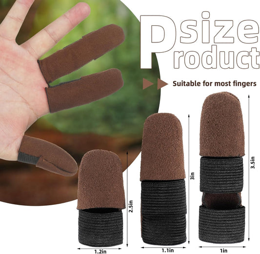 Aliceset 3 Pcs Thumb and Finger Guards for Wood Carving 3 Size Protectors