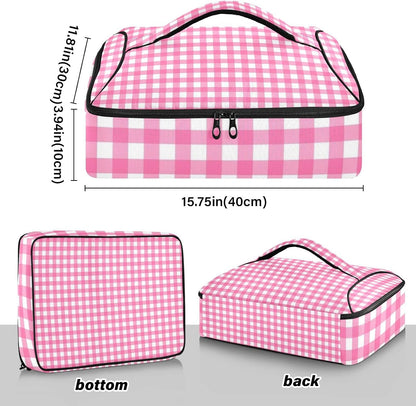 Casserole Carriers for Hot or Cold Food Reusable Casserole Dish Carrier Insulated Thermal Large Capacity Durable Perfect for Party Camping Family Gatherings Yellow Fish - Colors B