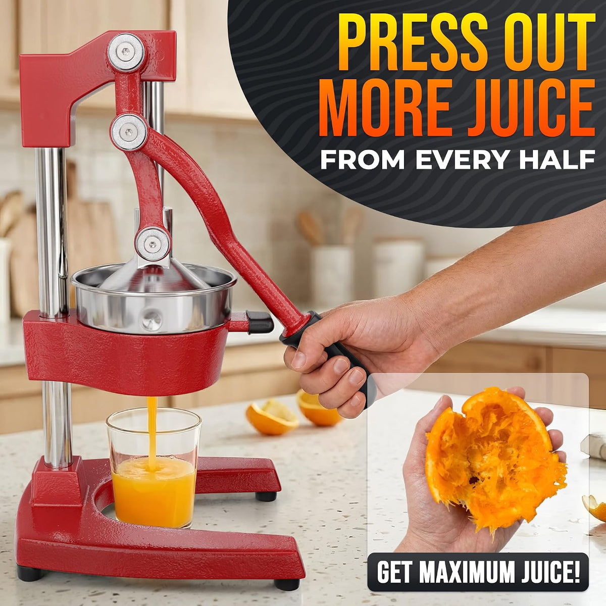 NADOBA Lemon Squeezer and Lime Squeezer, Max Extraction Citrus Hand Juicer
