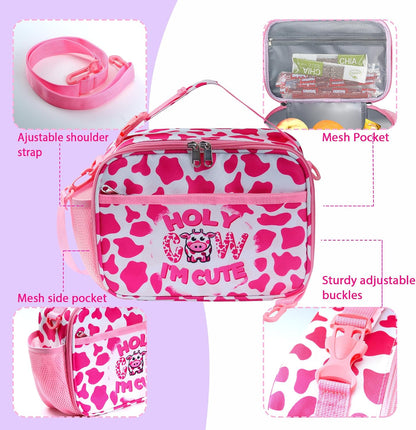 RLGPBON Kids Lunch Bag,Insulated Lunch Box for Girls,Lunch Bag Toddler Teen,School Daycare Cute Travel bags