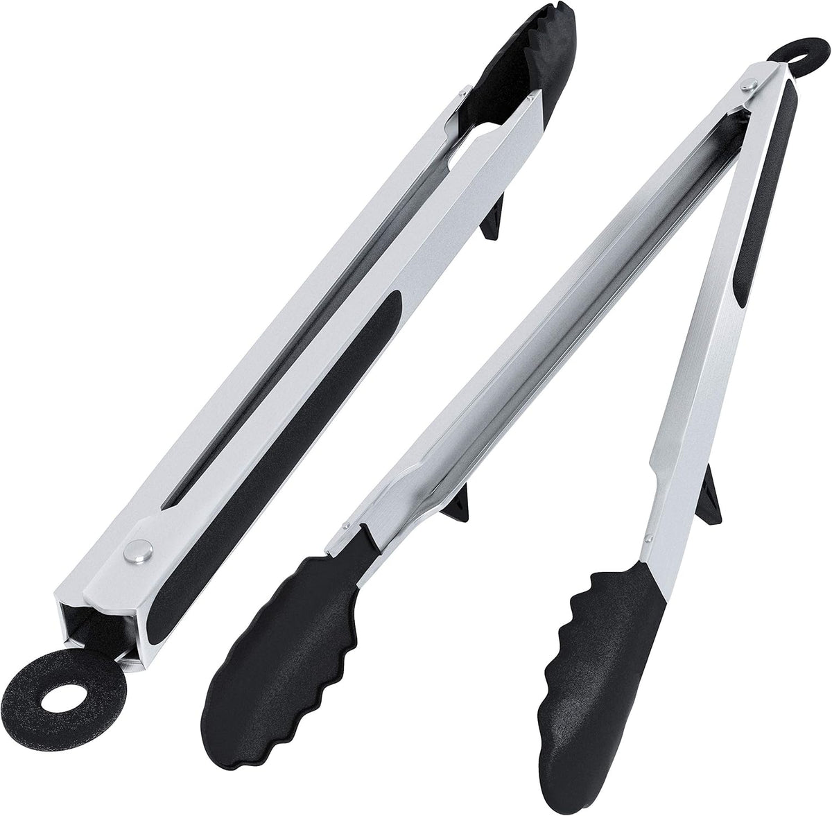Kona 17-in Stainless Steel Locking Grill Tongs, Heavy-Duty, Set of 2